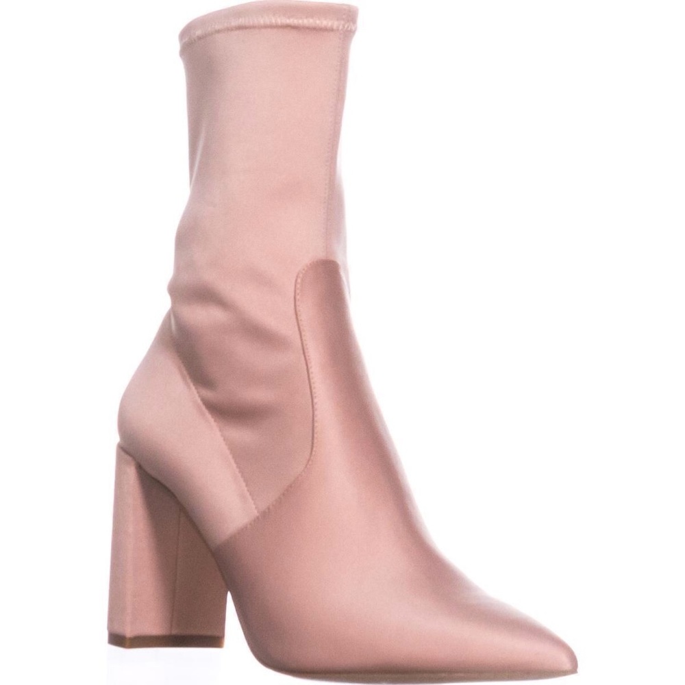 inc • pointed-toe sock boots • blush sz 5